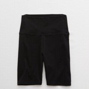 Aerie chill play move bike shorts, black, size M